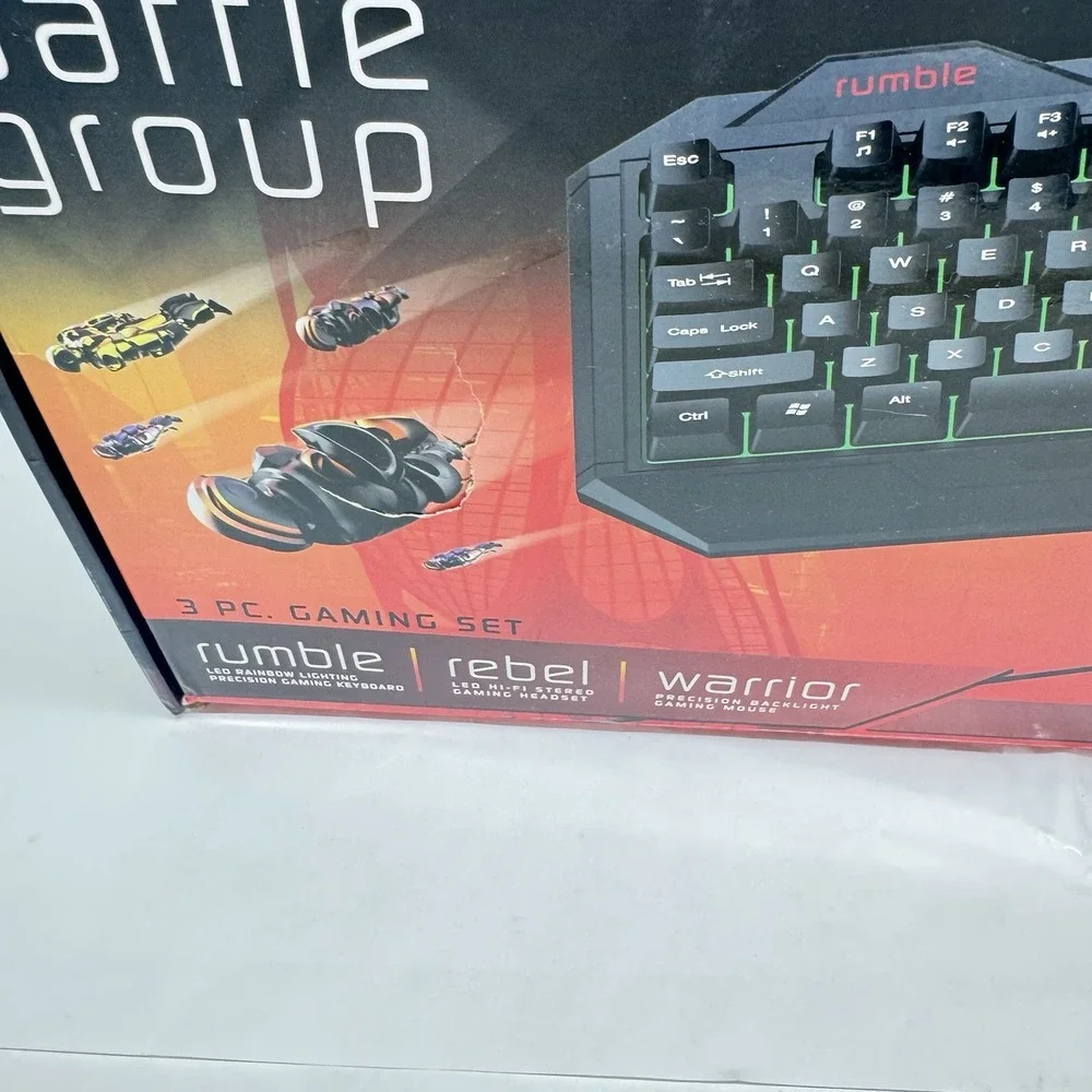 Alpha Gaming Battle Group 3 Pieces Keyboard Mouse Headset For PC Console |New!